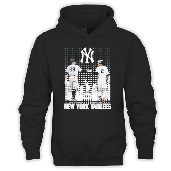 99 Aaron Judge And 2 Derek Jeter New York Yankees Skyline Signatures Shirt  - Shibtee Clothing